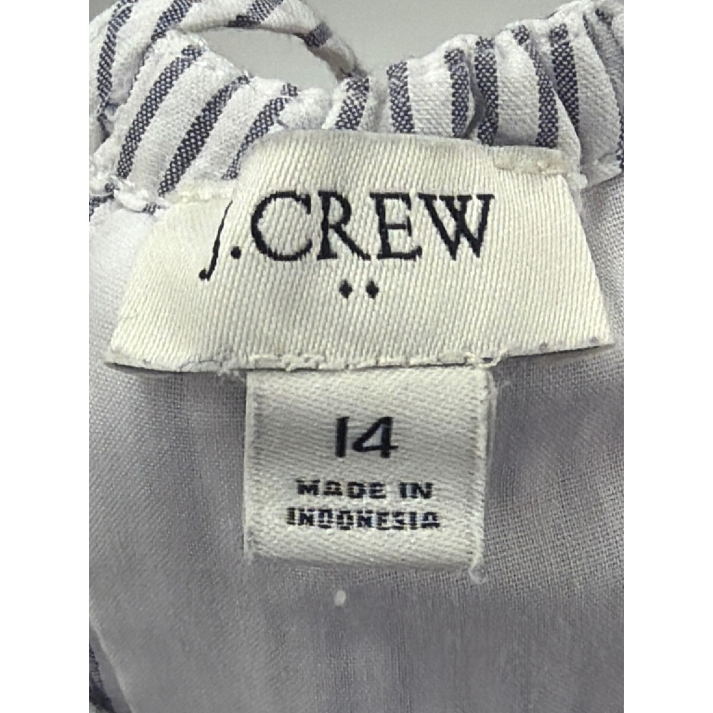 J.Crew Factory Halter Seersucker Stripe Midi Dress Blue White‎ 14 Sum 2024 - Picture 8 of 10
